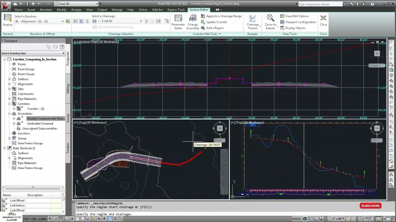 how to Edit a Corridor in Section in civil 3d #autocadcivil3d #civil3d #autodesk #civil3d #Autodesk #civil3d