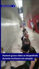 ESTACIÓN INUNDADA TRAS FUERTE LLUVIA EN SÃO PAULO: MOMENTO DE DESESPERO QUEDA REGISTRADO EN VIDEO