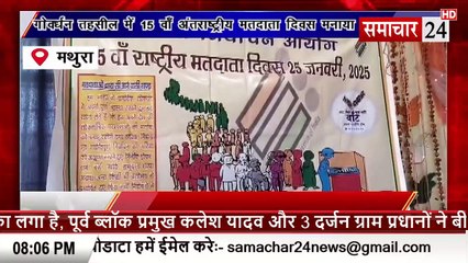 Mathura: गोवर्धन तहसील में 15 वां अंतराष्ट्रीय मतदाता दिवस मनाया