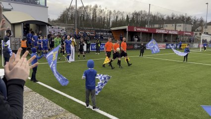 Dungannon Swifts vs Coleraine: Teams come out
