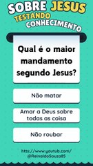 OS MANDAMENTOS DE JESUS