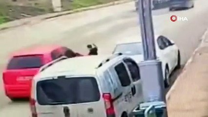 Karabük'te yürekleri ağza getiren anlar kamerada