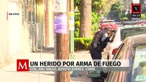 Hombre recibe impacto en la cabeza tras ataque en la Colonia del Valle en CdMx