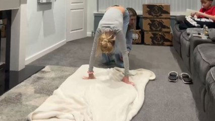 Girls attempting the 'Flip It' challenge learn that sometimes, even the 10th time isn't the charm