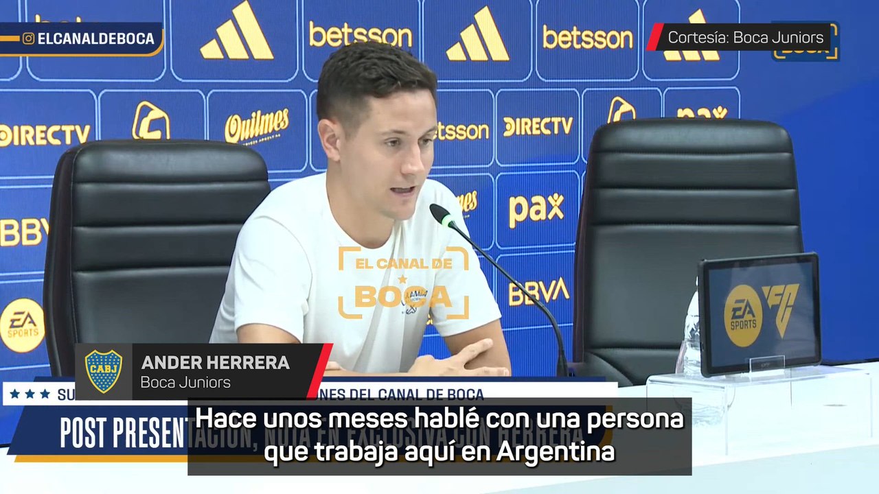 Ander Herrera, en su presentación con Boca Juniors: "Tenia muchas ganas de cumplir este sueño"