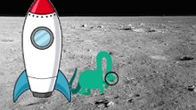 Historically Inaccurate Depiction of the Moon Landing. #scratchanimation #dinosaur