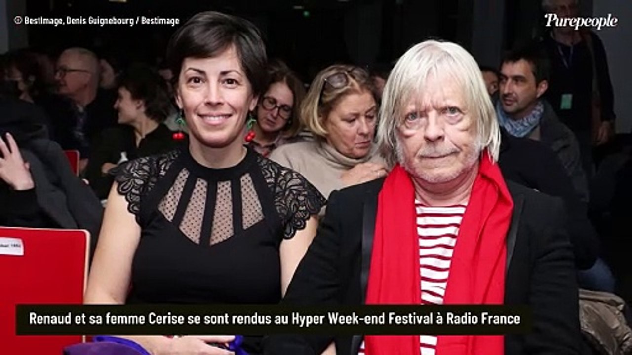 Renaud aux anges avec sa femme Cerise, dont les cheveux désormais courts valorisent ses boucles d'oreilles fétiches