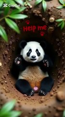 "Adventurous Baby Rescues Panda in a Bamboo Forest | Fun & Cute Clip!"