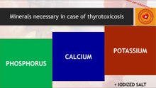 Minerals necessary in case of thyrotoxicosis
