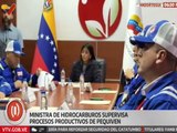 Min. Hidrocarburos. Delcy Rodríguez realizó inspección de los procesos productivos de Pequiven