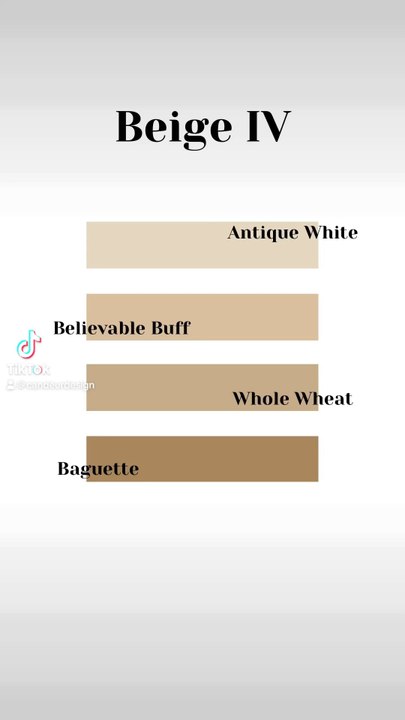 Different types of beige