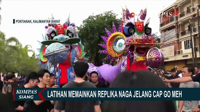 Intip Latihan Atraksi Replika Naga Seberat 15 KG di Pontianak Jelang Cap Go Meh