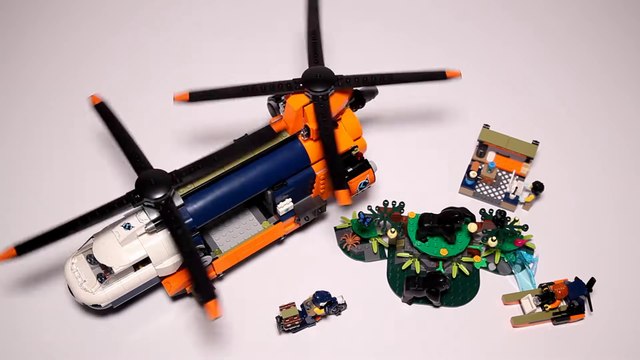 Lego City 60437 Jungle Explorer Helicopter at Base Camp Speed Build