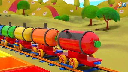 Color Train - Wheels on the Train - Baby Nursery Rhymes