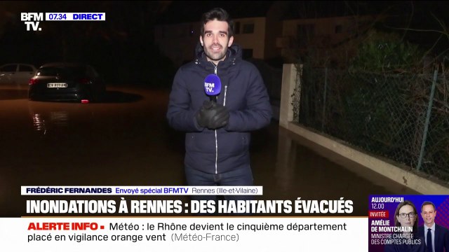 Crues et inondations à Rennes: des habitants évacués