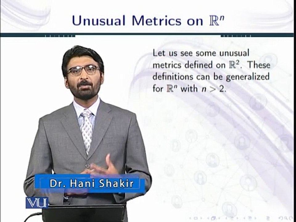 Topology Lecture 100  Unusual metric on R^n in Topology in Urdu
