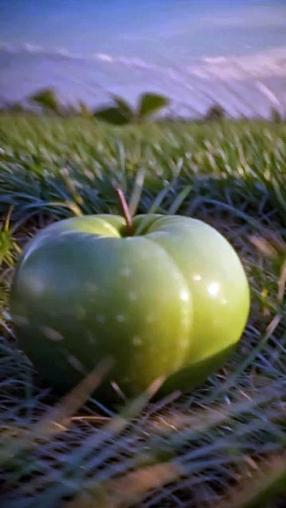 apple transforming into house