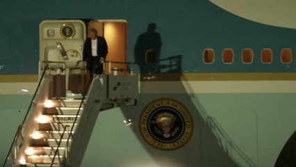 US President Trump arrives in Miami