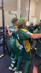 Ballarat-Redan players celebrate their Twenty20 win