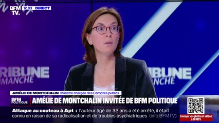 Censure: "Nous avons perdu 6 milliards d'euros" le 1er janvier, assure Amélie de Montchalin (ministre chargée des Comptes publics)
