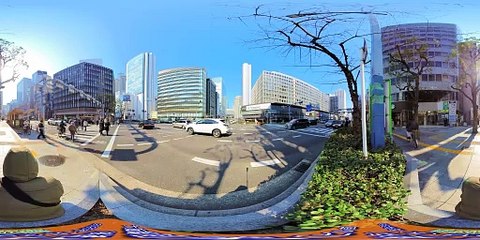 【VR360】大阪駅前第1ビル前(桜橋交差点) 定点3分＜Insta360 ONE RS 1インチ360度版＞