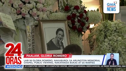 Labi ni Gloria Romero, nakaburol sa Arlington Memorial Chapel; public viewing, nakatakda bukas at sa Martes | 24 Oras Weekend