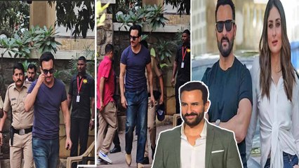 Saif Ali Khan हमले के बाद पहली बार निकले बाहर, High Security के बीच Kareena Kapoor भी दिखीं साथ!