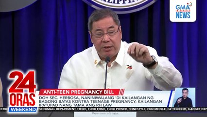 DOH Sec. Herbosa, naniniwalang 'di kailangan ng bagong batas kontra teenage pregnancy; kailangan ipatupad nang tama ang RH Law | 24 Oras Weekend
