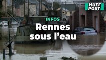 À Rennes, une crue jamais vue depuis 40 ans à cause de la tempête Herminia