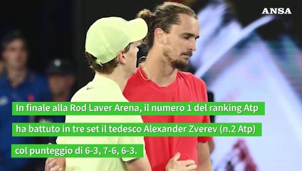 Sinner vince l'Australian Open, fa il bis a Melbourne