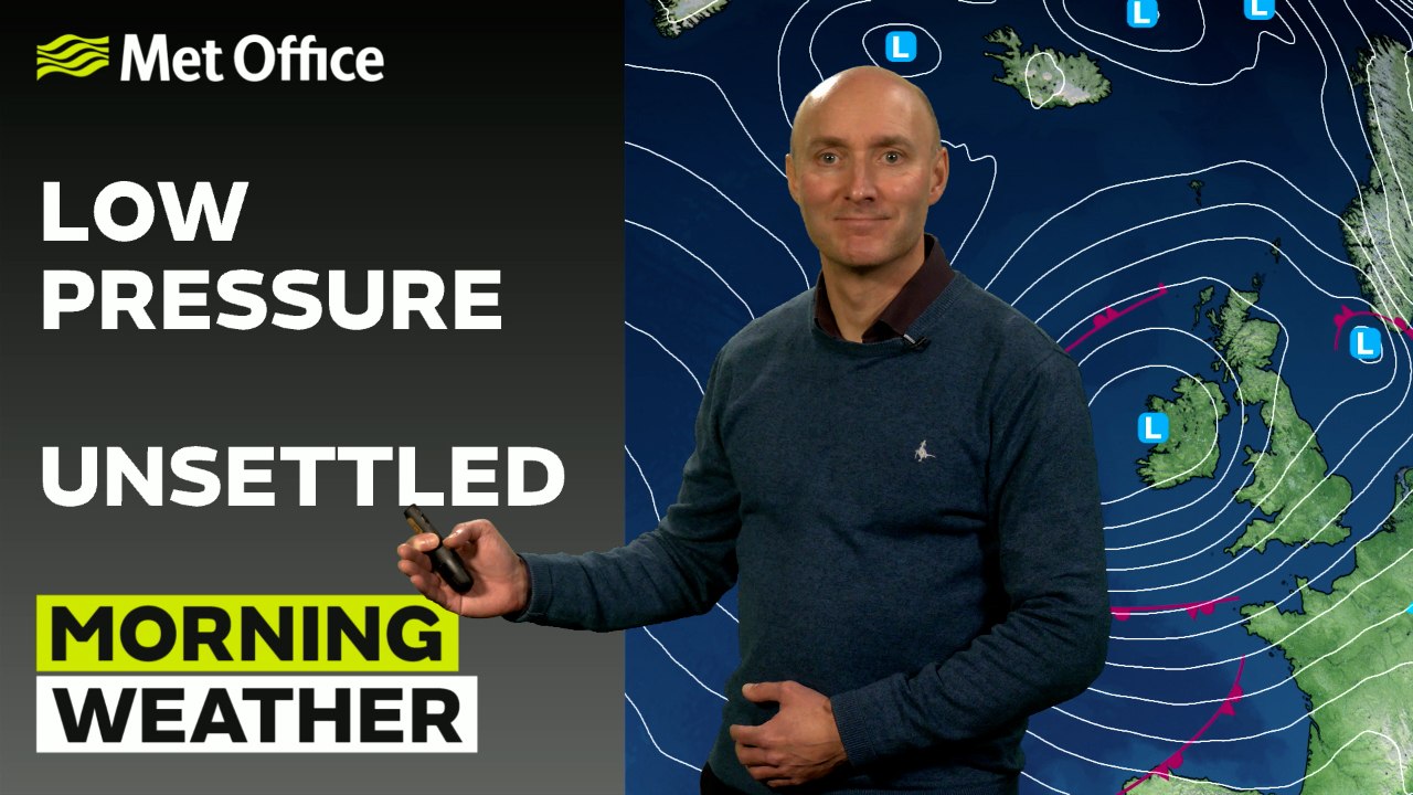 Met Office Monday morning weather forecast 26/01/2025 -  Windy and wet start