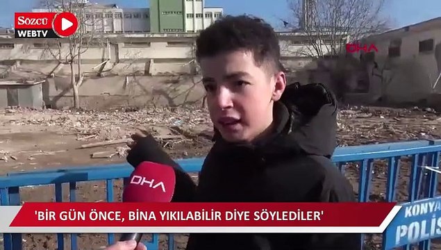 4 katlı bina çökmeden önce zemindeki restoranda fayanslar düşmeye başlamış
