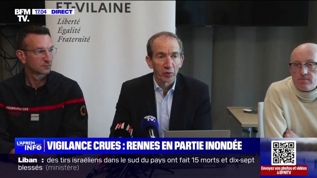 Jean-Christophe Boursin (secrétaire général pour les affaires régionales), sur les crues en Bretagne: Des cumuls importants de pluie sont tombés sur des sols gorgés d'eau