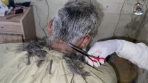 Old Man's Hair Transformation Long to Short Haircut TUTORIAL I PART-3 Final Make Over Completed