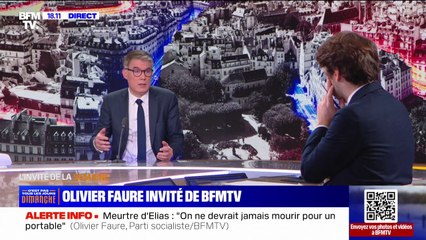 Mort d'Élias: "On ne devrait jamais mourir pour un portable", affirme Olivier Faure