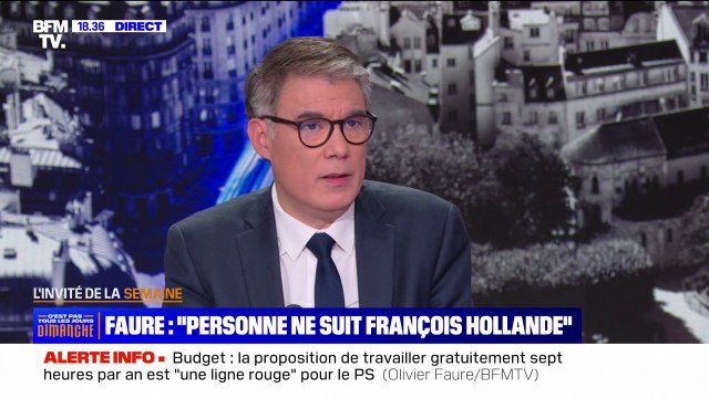 Olivier Faure (PS): Personne ne suit François Hollande (...) je ne pense pas qu'il soit celui auquel tout le monde cherche à se rallier