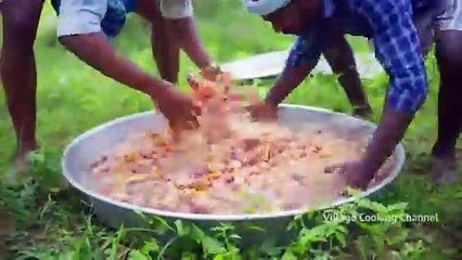 CHILLI GARLIC FRIED CHICKEN | Cooking and Eating in Village | Spicy Chicken Recipe | Chicken Starter