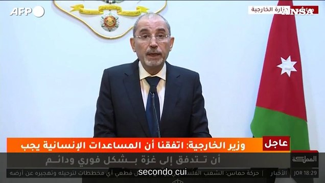 Giordania, il ministro Safadi: Contrari a sfollamento forzato palestinesi