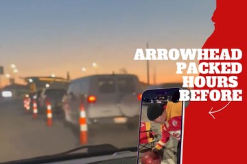 Once again! The Chiefs fans were lined-up hours before the tailgate outside Arrowhead
