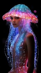 #fashion #art #style #ai #model #catwalk #march #sn2sg #beauty #sunnight #design #sunnightpop #jellyfish #sunnightblues #mtnezzform #shroooms #colors #sunnightmusic #light #bright #glitch #twinkle #sparkle  #glowup #shine #clothes #surreal #fantasy #artis