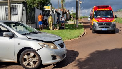 Colisão entre Ônix e Corolla deixa mulher ferida no Bairro Canadá 