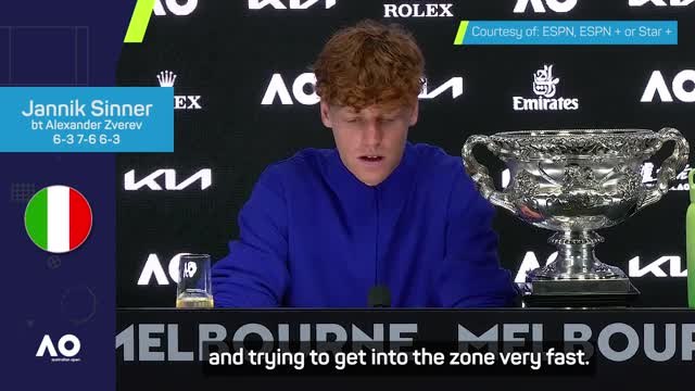 Sinner reflects on 'amazing' Australian Open title defence