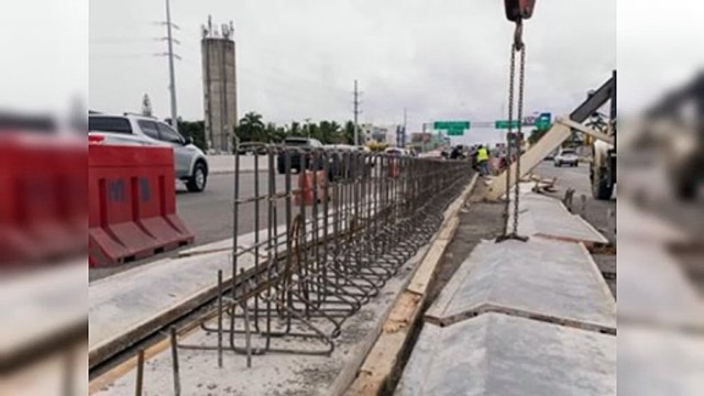 Muros New Jersey en kilómetro 9 mejorarán tránsito en autopista Duarte