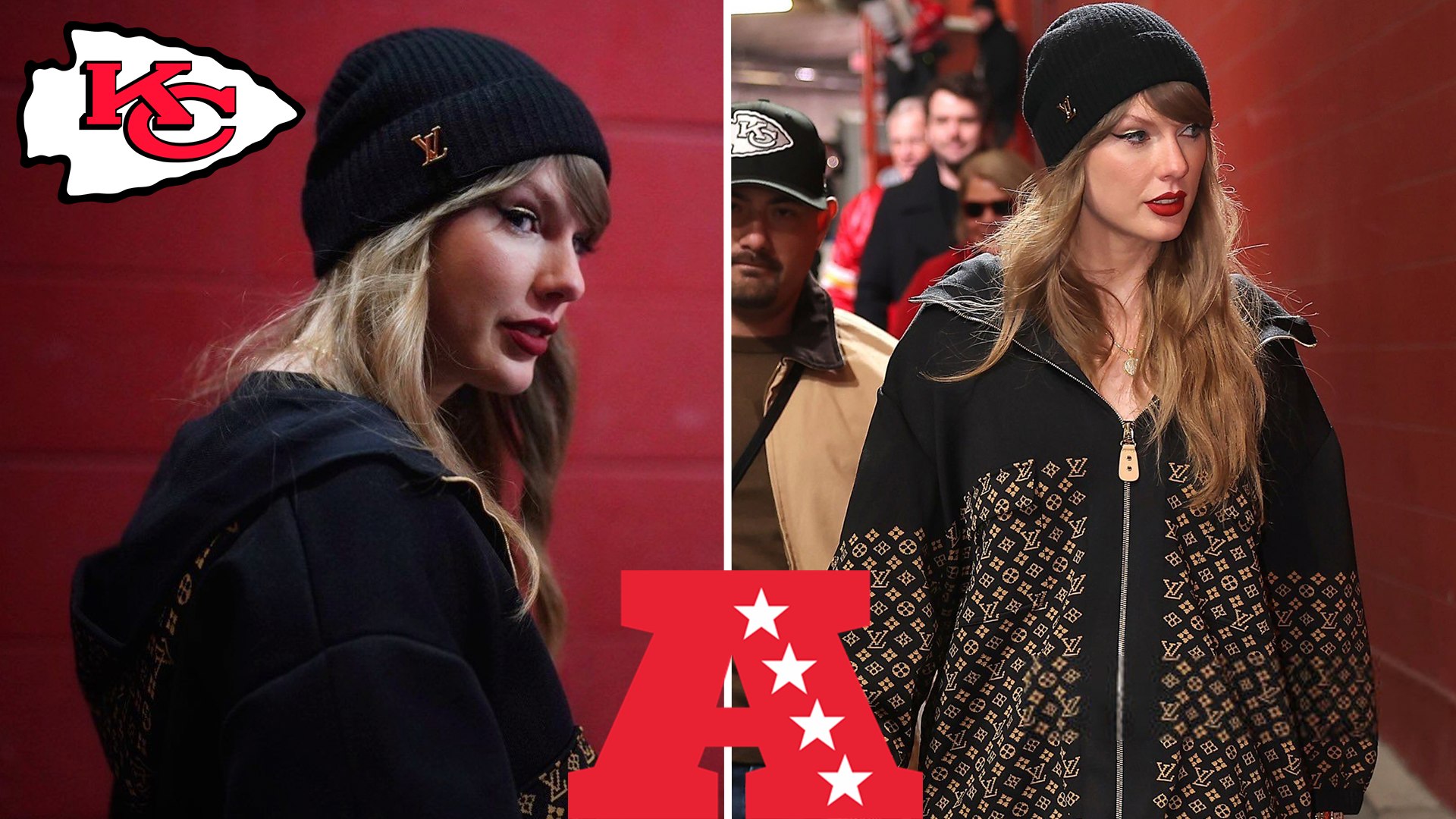 Taylor Swift apoya a su novio Travis Kelce y a Kansas City en la final de la AFC