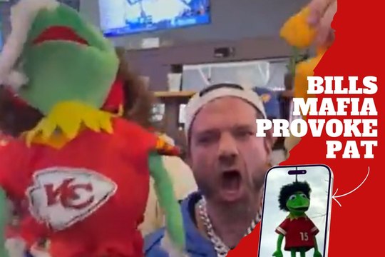 Kermit Mahomes muppet is back! The Bills Mafia is provoking Pat Mahomes during AFC Championship game