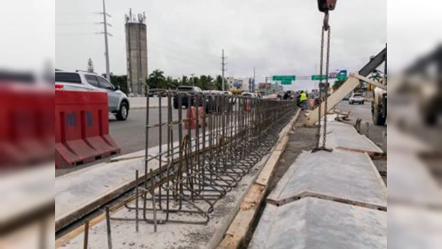 Colocan muros New Jersey en kilómetro 9 de la autopista Duarte