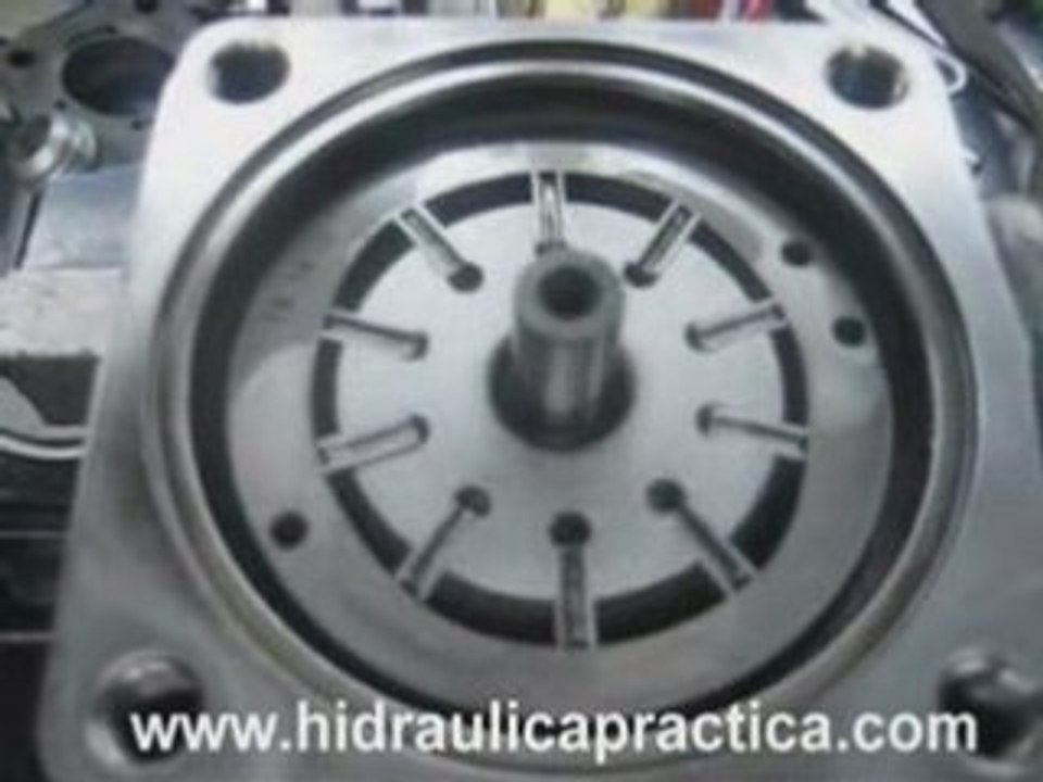 How a hydraulic vane pump works video Dailymotion