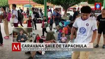 Caravana migrante parte de Tapachula con cientos de niños pese a amenazas de Trump