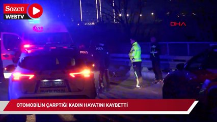 D-100 yan yolda otomobilin çarptığı kadın hayatını kaybetti