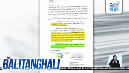 Teaser video ng "The Rapists of Pepsi Paloma" kung saan nabanggit si Vic Sotto, iniutos ng Muntinlupa RTC na tanggalin online at iba pang medium | Balitanghali
